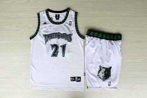 Maillot De Basket Minnesota Timberwolves Vintage Engrener Blanc Survetement